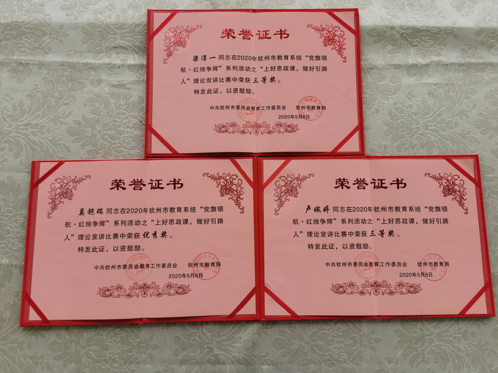 我校3名教师参加市教育系统宣讲比赛获奖